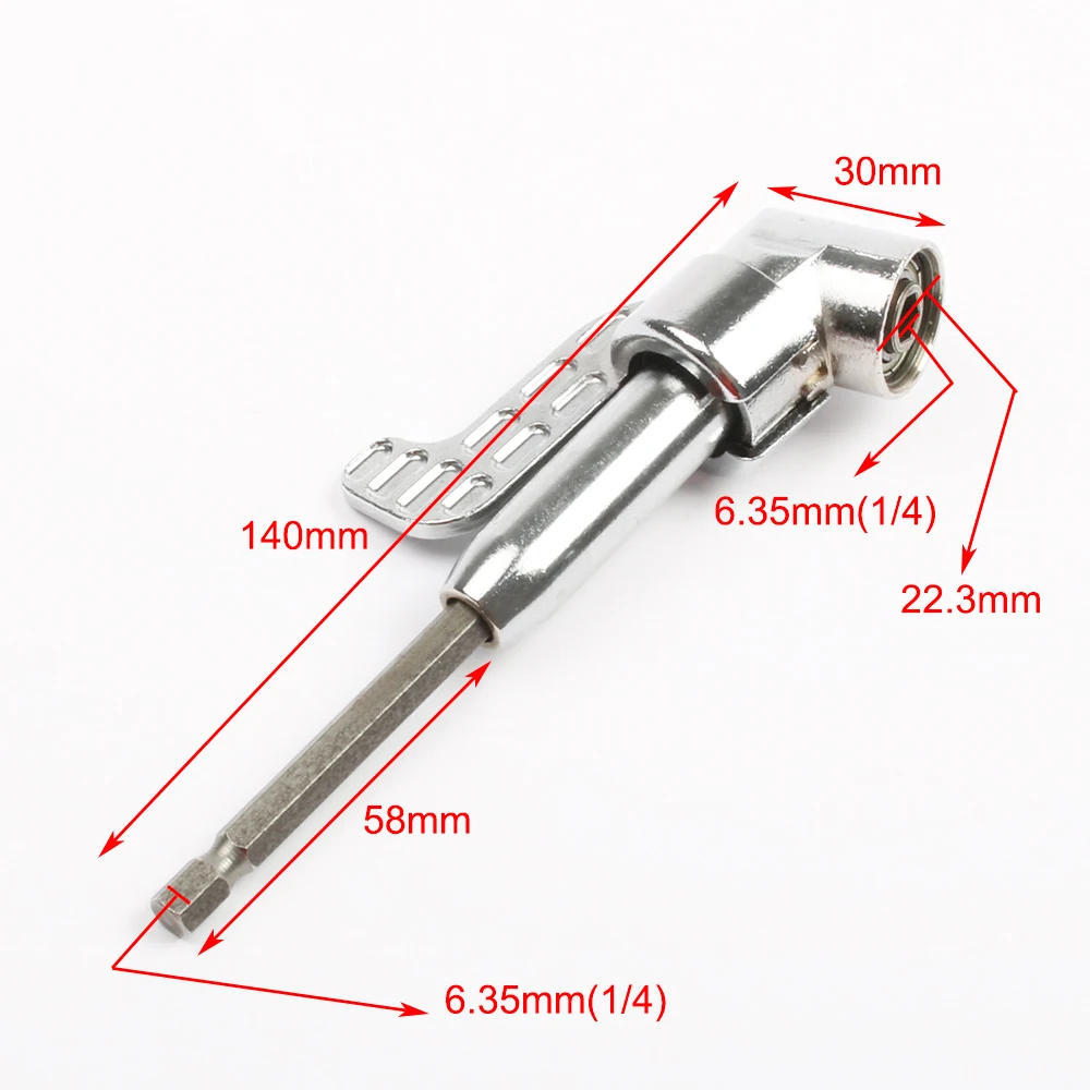 105 Degree Angle Screwdriver Set Holder Adapter Adjustable Bits Nozzles Angle Screw Driver Tool 1/4\