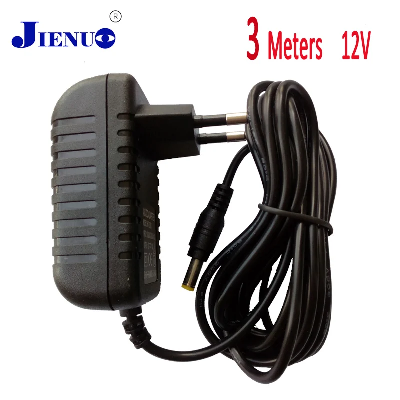 3M power adapter DC12V 2A Ip Camera Power Extension Adapter 5.5*2.1mm input 100V-240V EU specifications