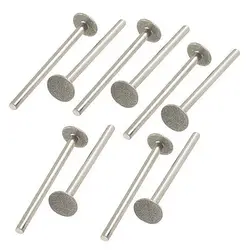 Meule à tête plate de 3mm, tige 8mm, meule à tête plate, mèche à diamant