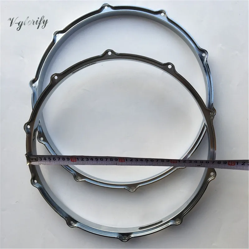 14 Inch 10 Hole Aluminum Alloy Die-cast Snare Drum Rim Drum Hoop One Pair Drum Snare