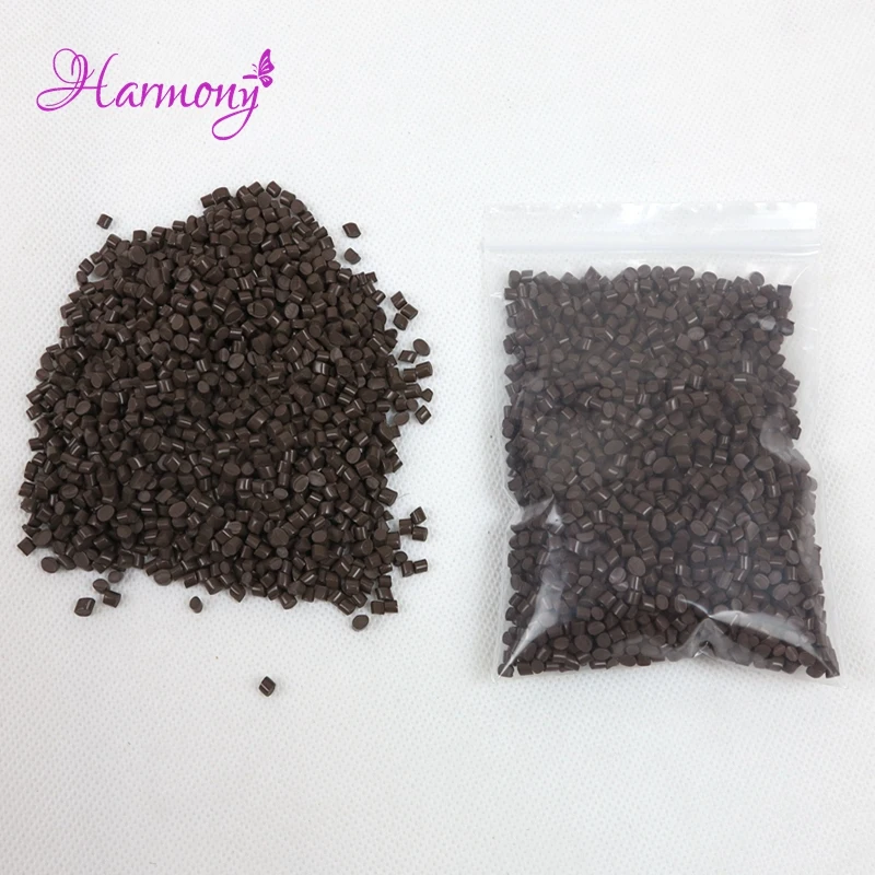 

500g/bag brown Color Strong Adhesion 100% real Italian Keratin Glue /beads/grain for I tip/ U-tip hair, Fushion glue