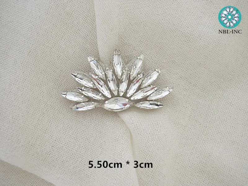 (50PCS) Beaded crystal rhinestone applique patch customized iron on for dresses WDD0992