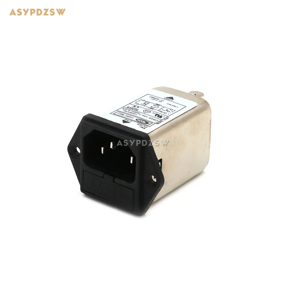 CW2A-10A-T EMI Power filter Single phase socket with Insurance box AC 115V/250V Filter Purifier