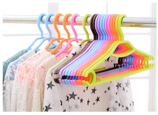 Sainwin 10pcs/lot 41cm Plastic non-slip hanger clothes rack dults plastic hangers for clothes