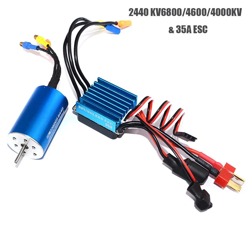 

RC 2440 6800KV / 4600KV / 4600KV Sensorless Brushless Motor With 35A Brushless ESC for 1/14 1/16 RC Car