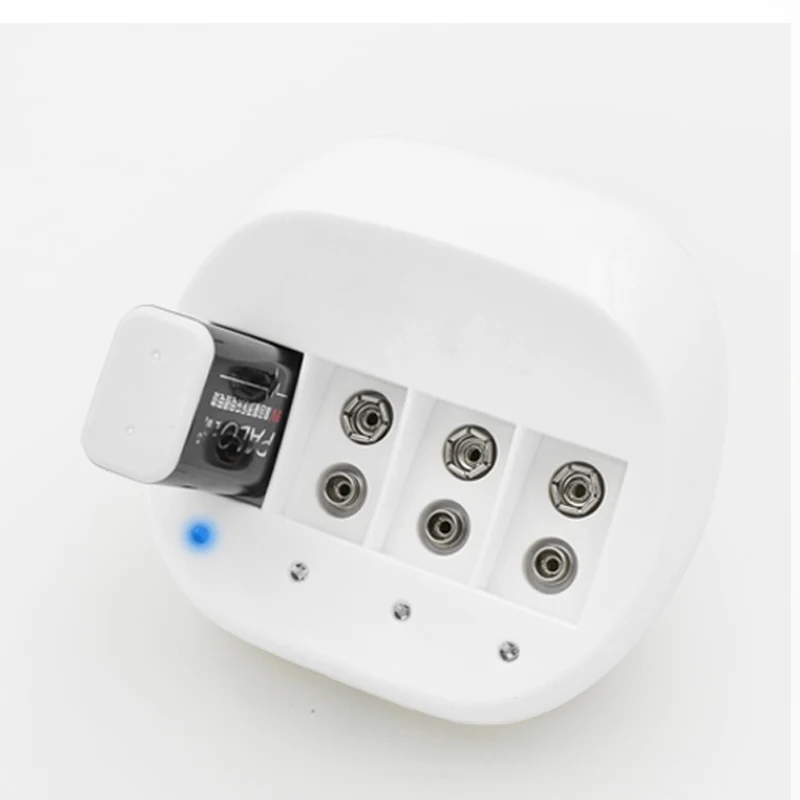 Original PALO 9V Battery Charger for Rechargeable 6F22 9V Lithium-ion Battery+4pcs 9V 600mAh Li-ion Batteries