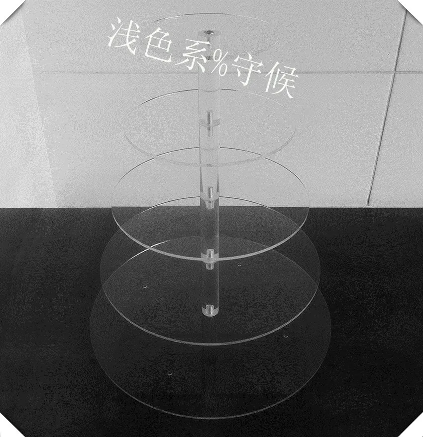 

Cake Display Stand Plexiglass display holder free shopping 5 Tier Acrylic Wedding Birthday Party Cup Cake Stand decoration