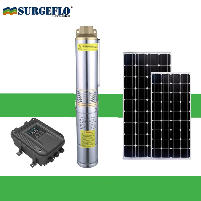 

high-speed permanent magnet synchronous motor solar pump dc 48v MPPT controller stainless steel 304 solar water pond pump