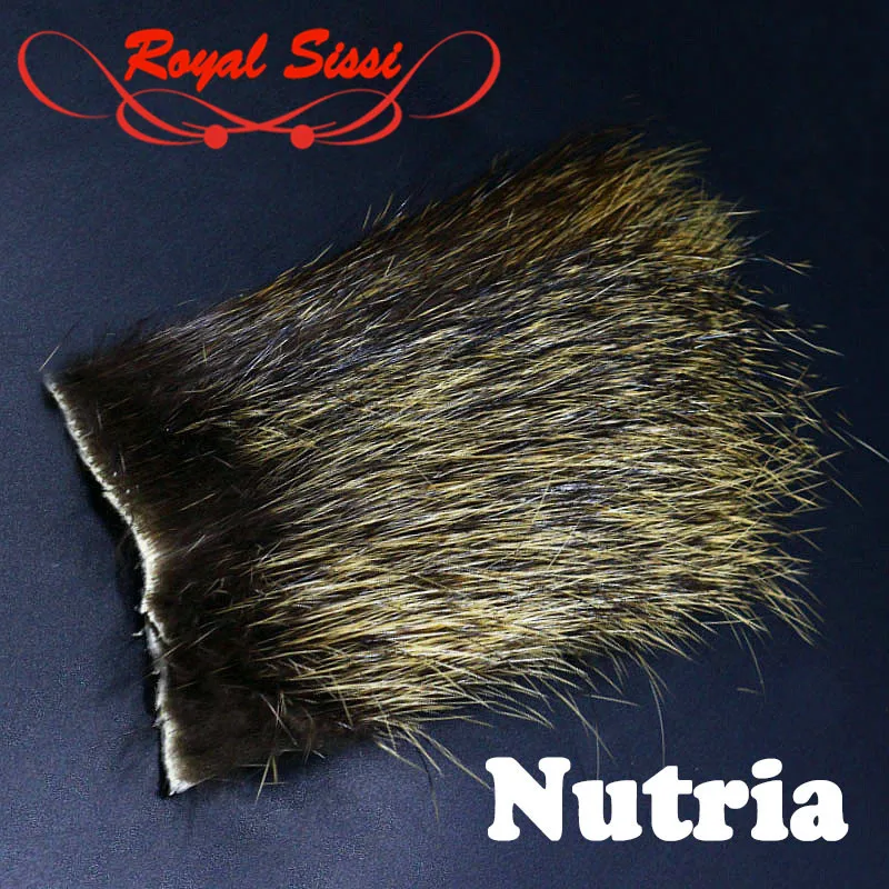 

Royal Sissi new 2patches Nutria fur premium nutria body hair and belly hair rump fly tying materials for stiff wings nymph legs