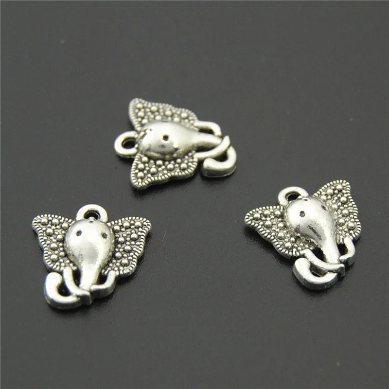 30PCS Tibetan Silver Color Elephant Head charms Pendants DIY For Necklace DIY Jewelry making A2252