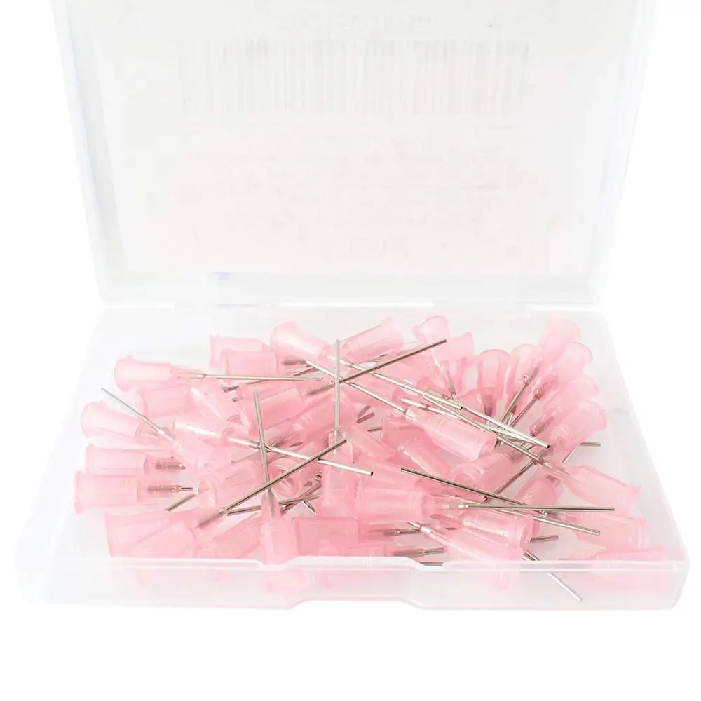 100pcs, Dispensing Needles with Luer Lock 20G x 1Inch Length,Blunt Tip Syringe Needle 20Ga For Industrial Mixing Many Liquid