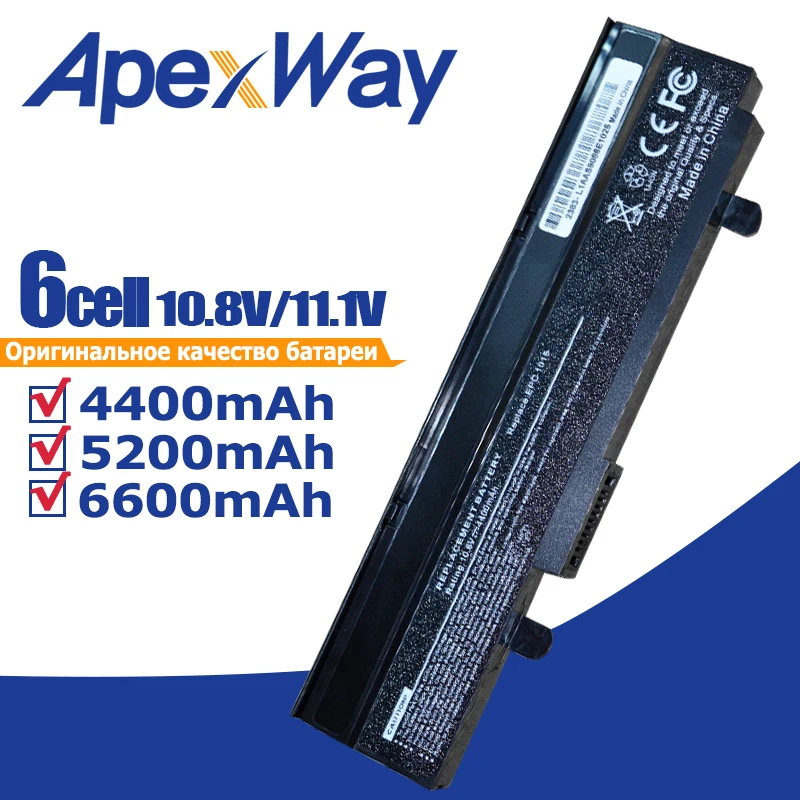 

11.1V Black Laptop Battery for Asus Eee PC VX6 1011 1015 1015P 1015PE 1016 1215N 1215B A31-1015 A32-1015 AL31-1015 PL32-1015