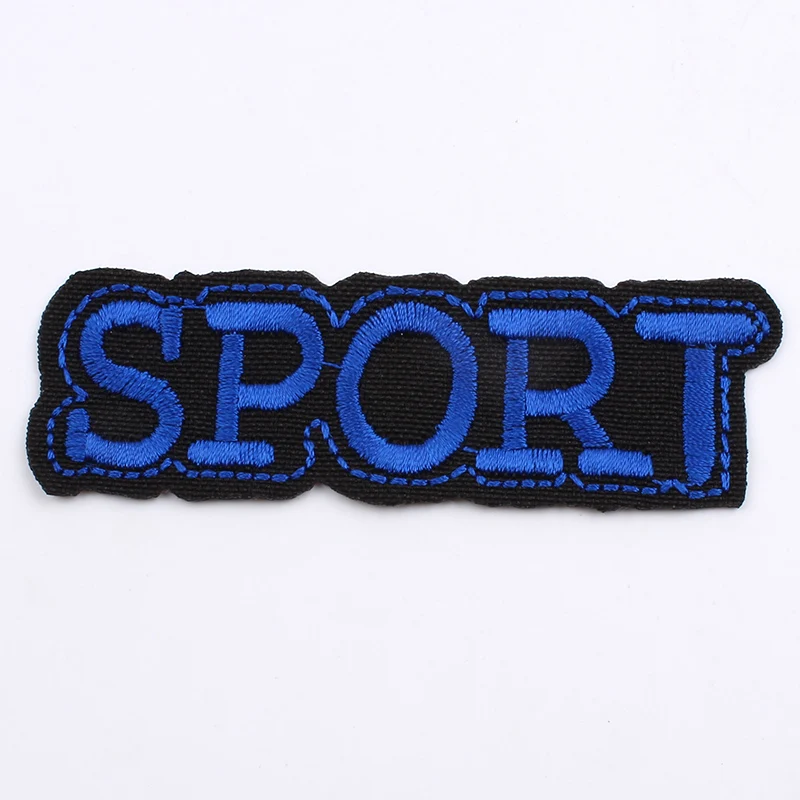 10PCS Embroidered Sport Patch Iron On Badge for Man Clothes DIY Fabric Stickers Handmade Boys Bags Shoes Pants Appliques Patches