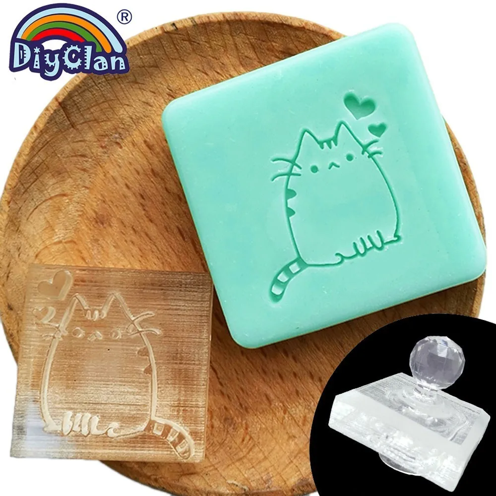 Acrylic DIY resin DIY handmade Kitten Resin soap stamp chapter diy multiple styles patterns Z0126XM