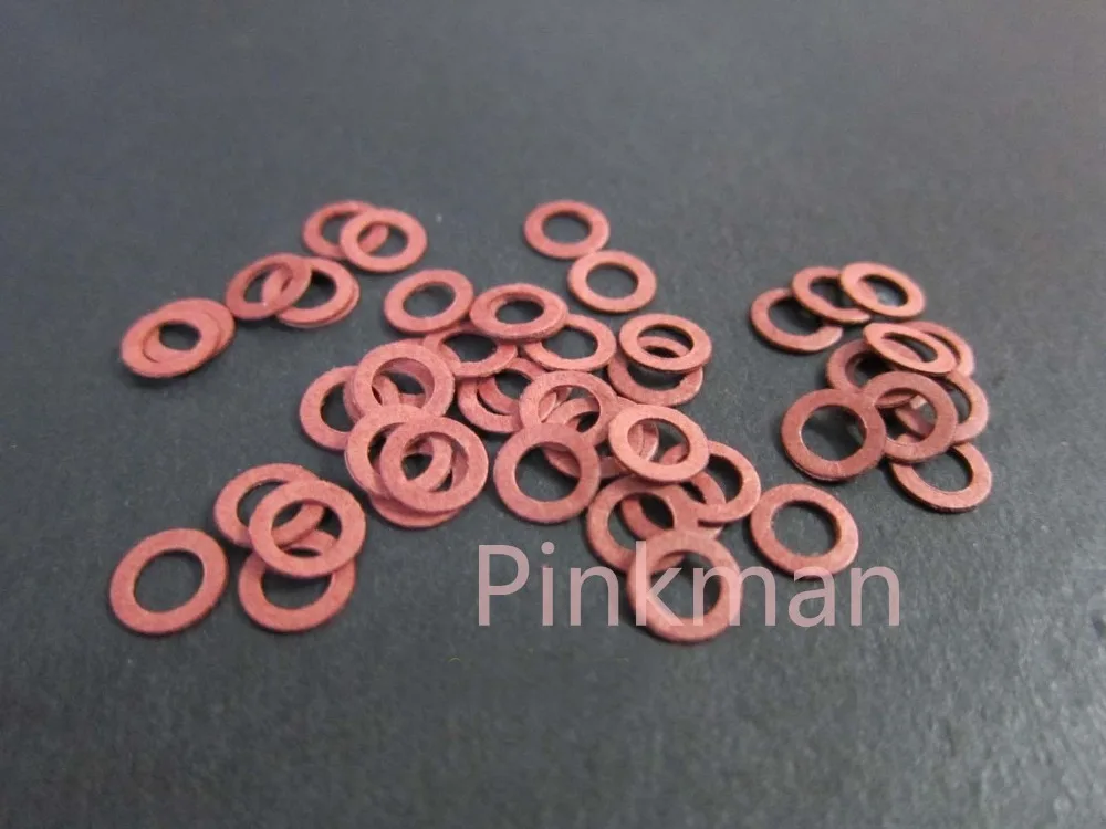 

1000 Pcs M5 5mmx10mmx0.8mm Red Insulating Fiber Washer