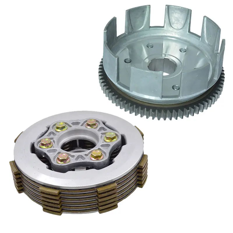 Motorcycle 6 Column Enhanced Clutch 6pcs Friction Disc Center Outer Clutch Assy for CG150 CG175 CG200 CG250 ATV Buggy