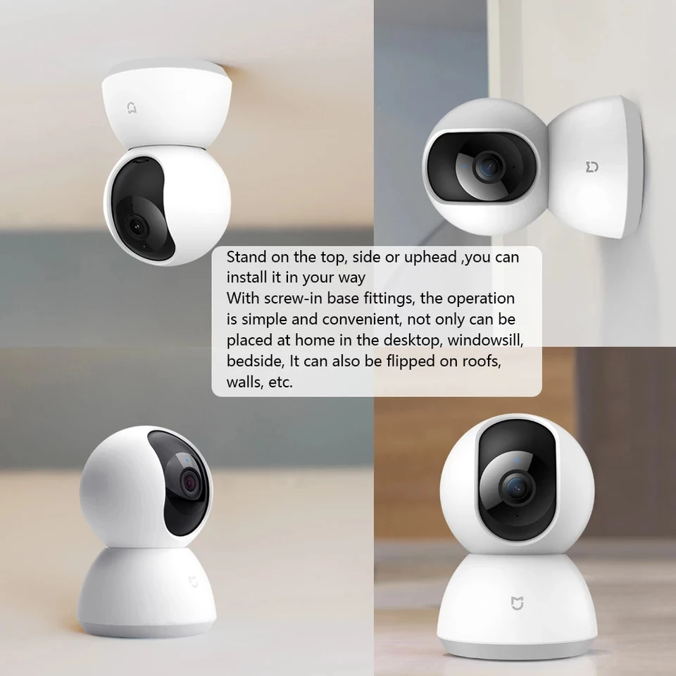 Xiaomi Mijia Smart IP Camera WiFi Pan-tilt Night Vision 360 Angle Video Camera Motion Detection Home Security Camera Baby View