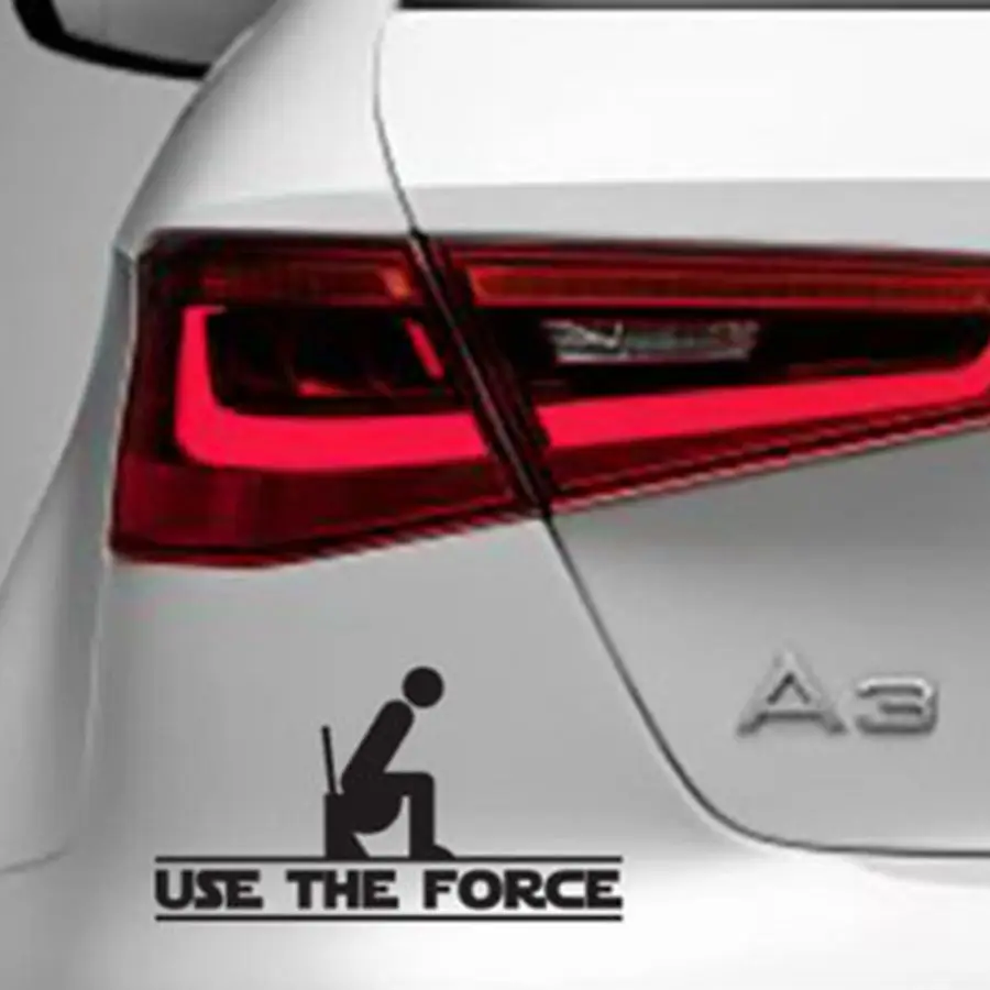 FUNNY WC TOILET VINYL DECAL STICKER ART DECOR , USE THE FORCE decal sticker for car window bathroom door decoration