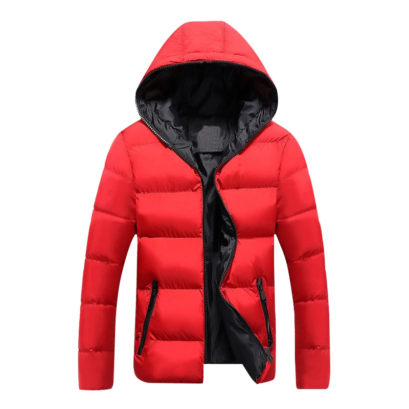 DAVYDAISY 2019 New Arrival Man Parkas Winter Men Jackets Hooded Warm Thin Coat Brand Fashion Autumn Male Jacket S-4XL JK082