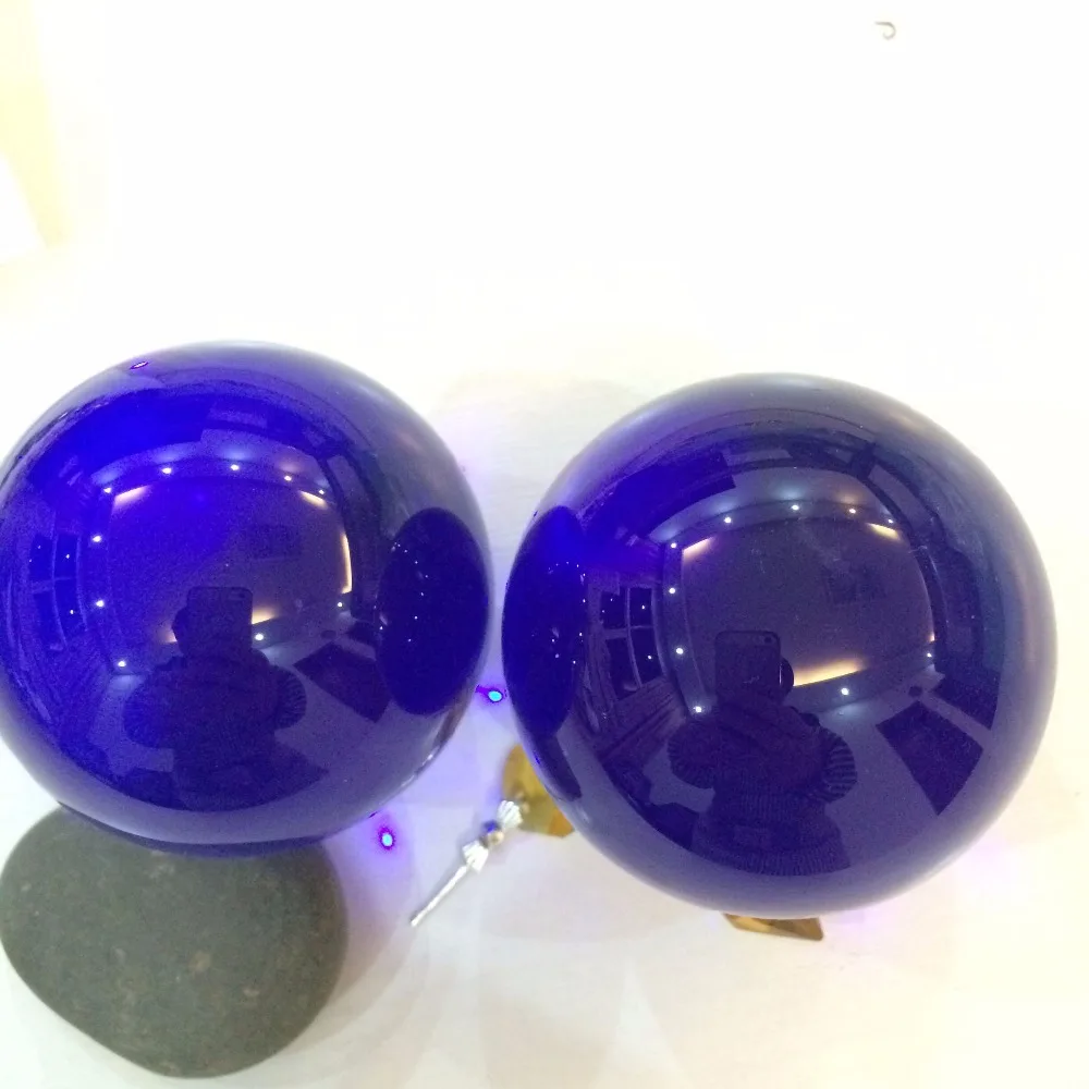 

60*60mm 20pcs/lot Blue Crystal Fengshui Ball Glass Blue Ball Glass Stone Crystal Glass Sphere Paperweight,