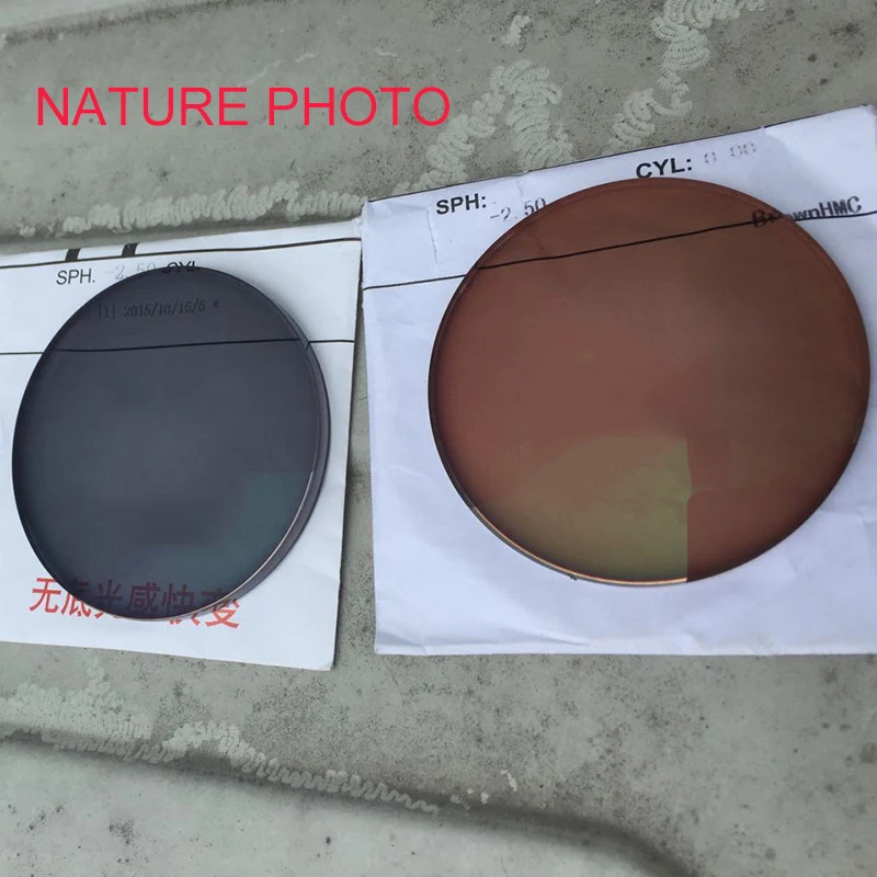 ESNBIE Customized  Photochromic Lenses Prescription Lens for Eyes Protection 1.56 Index Aspheric Lens CR39 SUNGLASS Color Lens