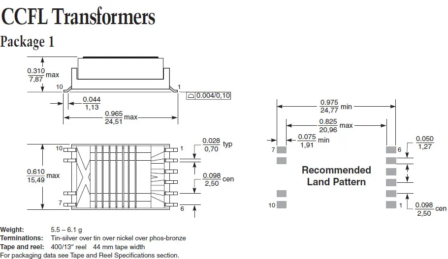 Original new 100% FL2015-10 100KHZ high frequency LCD backlight ccfl inverter transformer 4.5W 40UH