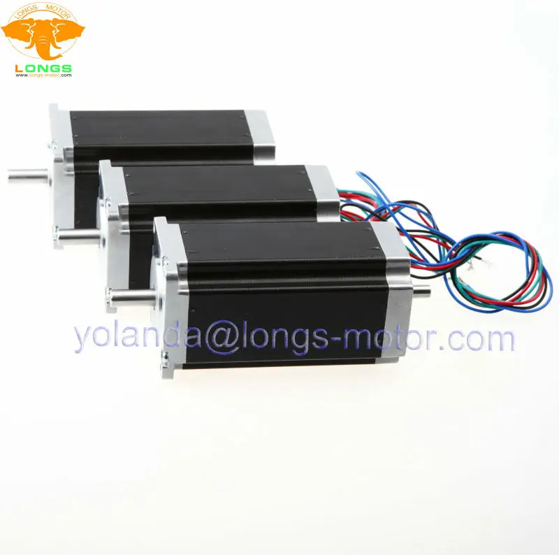 3PCS Nema23 Stepper Motor 23HS9430B 57BYGH 425oz-in 115mm 3A Dual shaft CNC Router Mill Laser Engraving