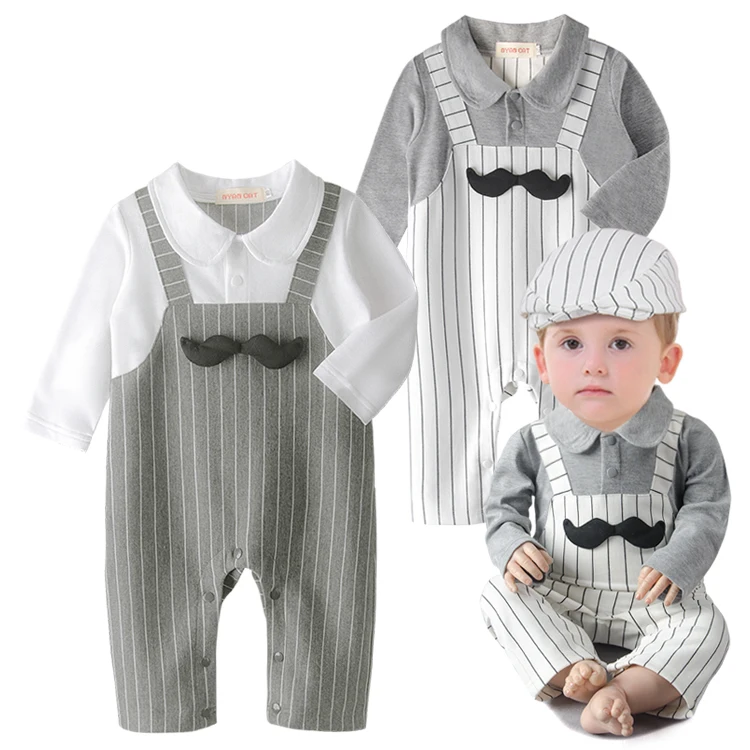 Cute Dear Kids Baby Boy Infant Fashion Toddler Gentleman Cotton Cute Bodysuit Jumpsuit Playsuit Sets Boys Handsome Clothes