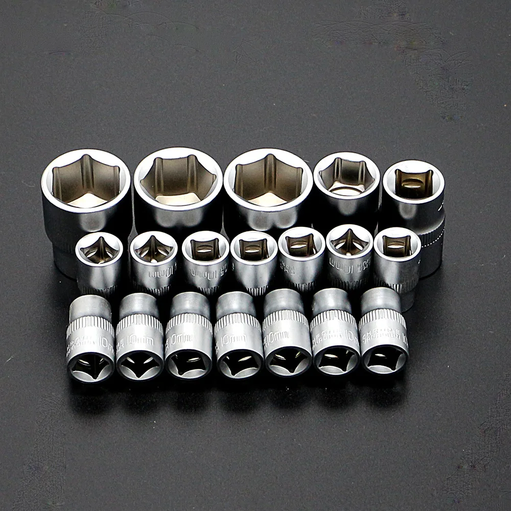 ARITER Лидер продаж CRV промышленный приводной гаечный ключ 1/4 ''3/8'' 1/2 ''дюймовый Квадратный привод 6 точечная Шестигранная гайка, набор SILIVER TONE