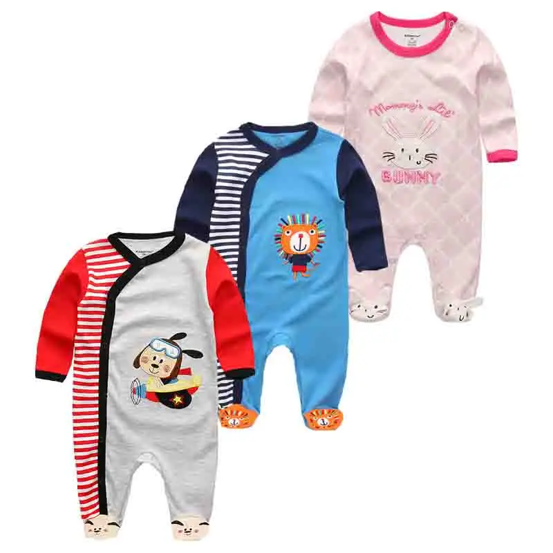 Winter Clothes Full Sleeve For Baby Boy 100%Cottom Warm Rompers 0-12M Newborn With Cartoon Print Cute Toddler Girl Clothing