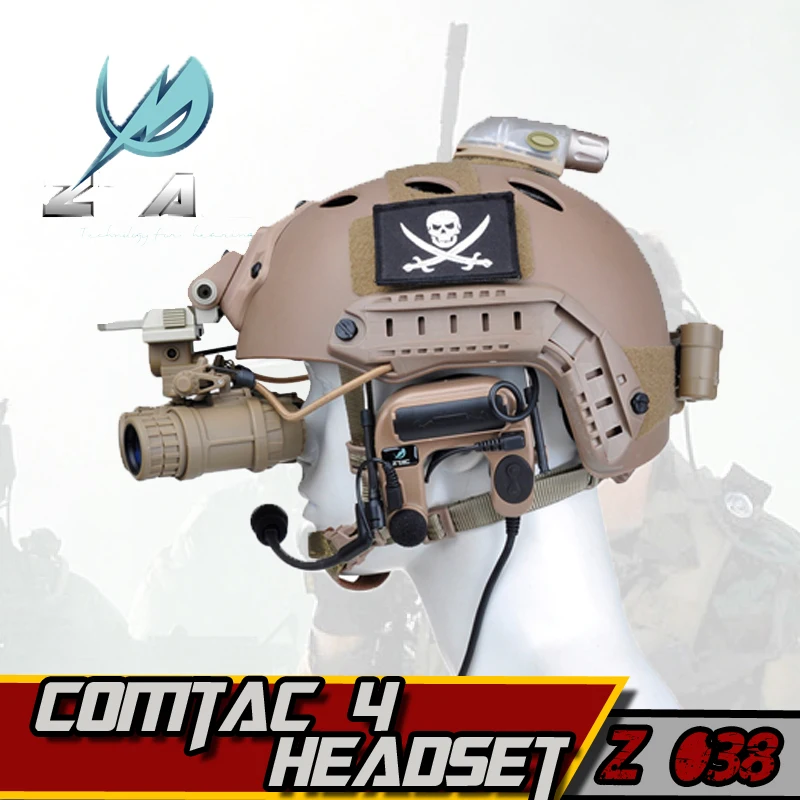 Z-TAC Earphone Element z tactical Comtac 4 Noise-canceling Airsoftsports Tactical Headphones Military Hunting Tactical Headset