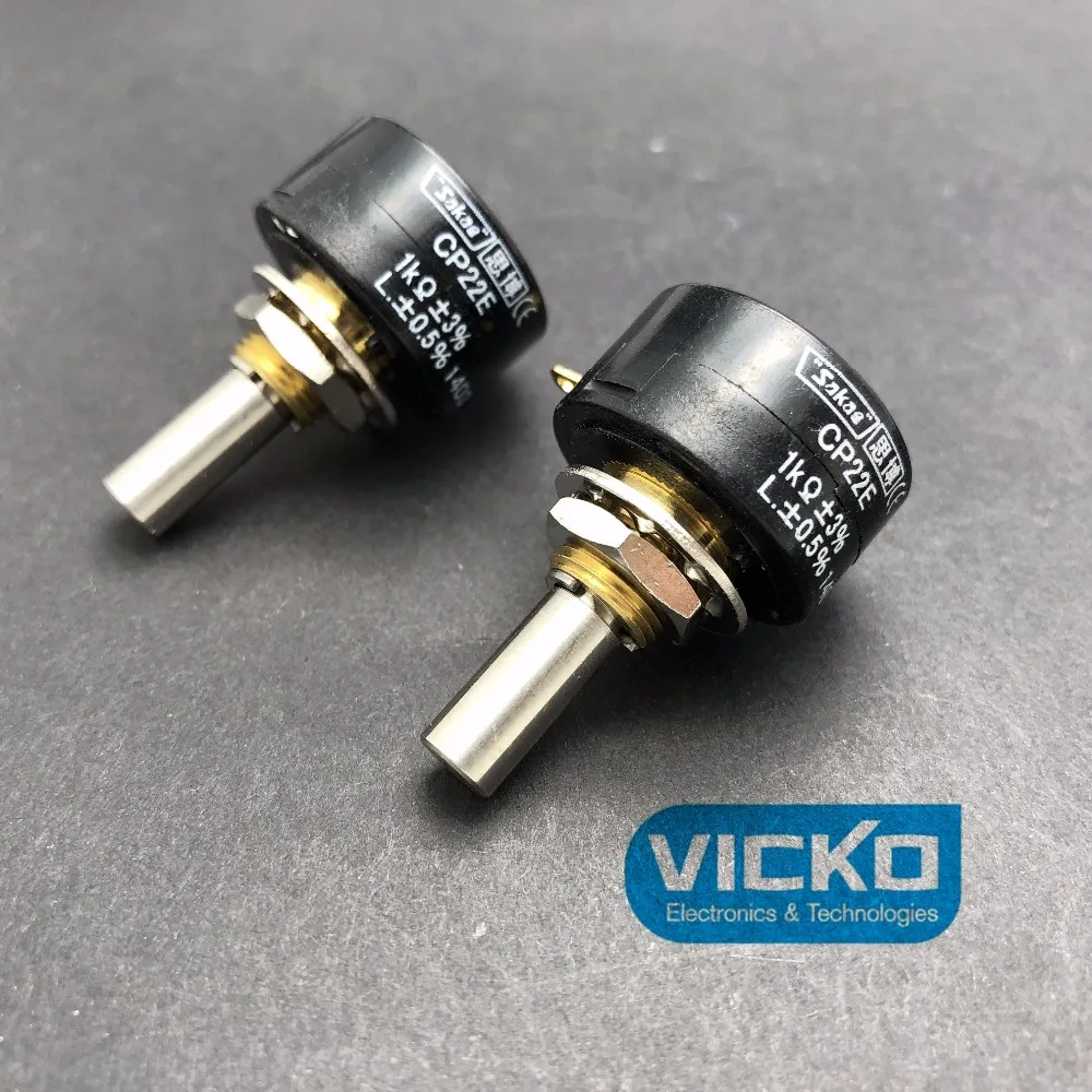 [VK] original JAPAN  SAKAE potentiometer CP22E 1K 2K 5K 10K single coil winding resistance SWITCH