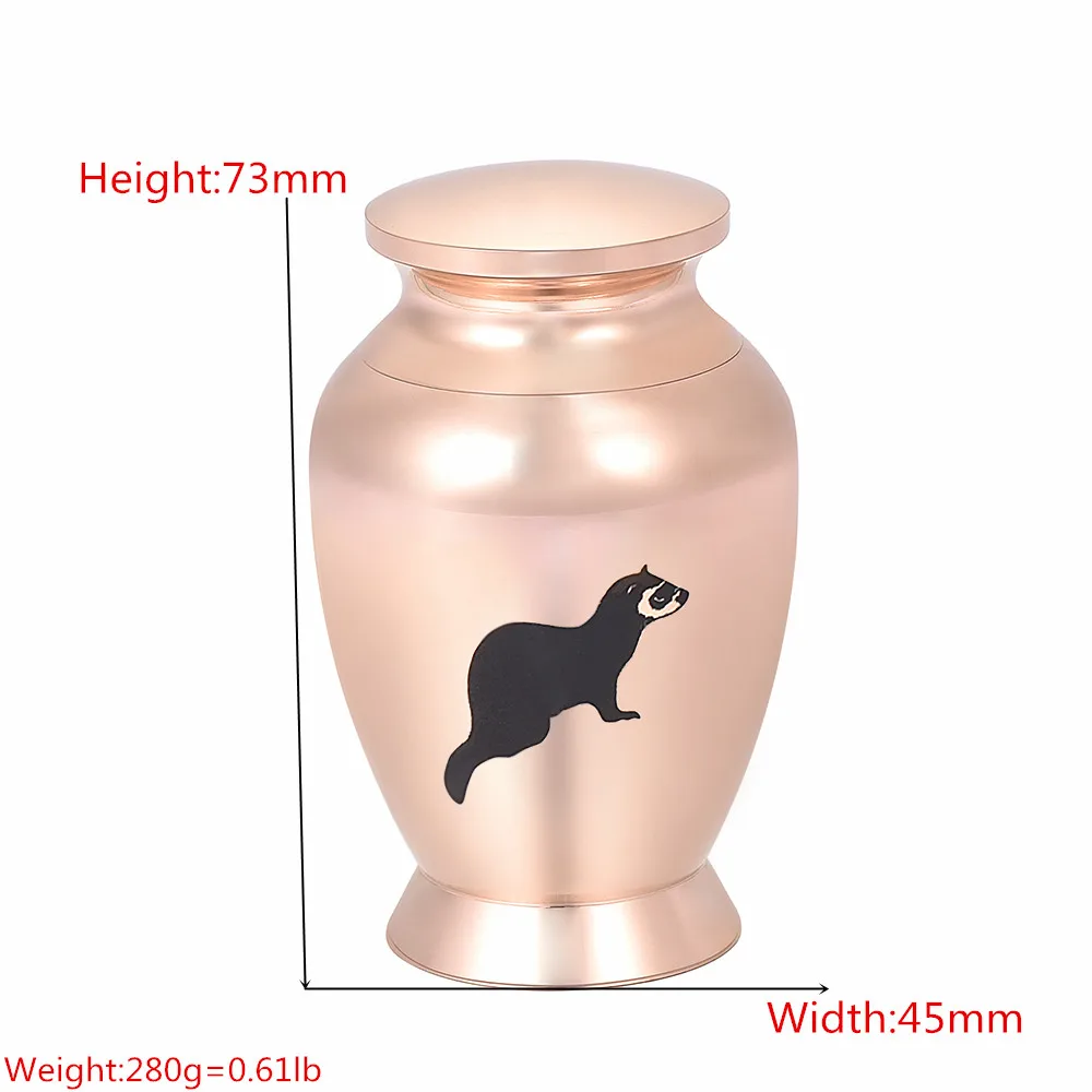 

Ferret Engraved Mini Cremation Urn for Animal Ashes Holder,Stainless Steel Funeral Ashes Casket Keepsake Urn