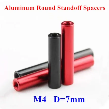 10pcs M4 Aluminum Rods Aluminum Alloy round standoff spacer Spacing screws RC Parts D=7mm M4*15/20/25/30/35/37/40/45/50/55/60mm