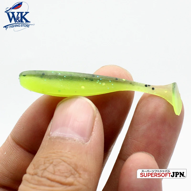 Key Shad Jig Rig Soft Baits for Freshwater Perch Bass Fishing Lures Shrimp Scent 5cm 6cm 7.5cm PVC Easy Shinner Soft Tail