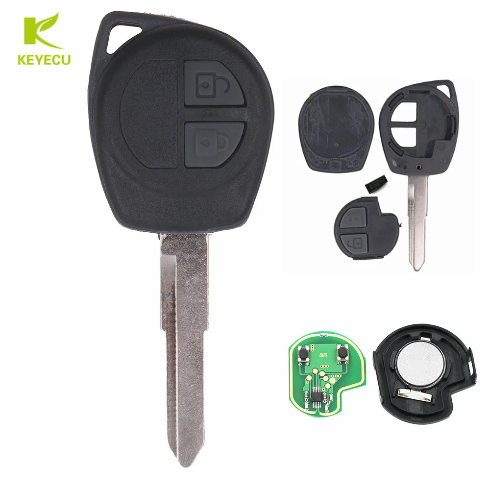 

KEYECU 2 Button Complete New Remote Key Fob 315MHz ID46 for SUZUKI Swift 2005-2010 Uncut Blade HU87