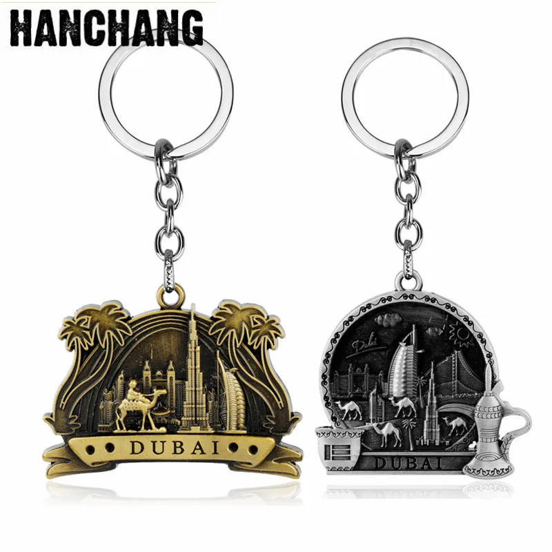 Dubai De La Tour Hotel Arabia Keychain Ship To Traval Pendant Zinc Alloy Car Accessories Women Men Gift