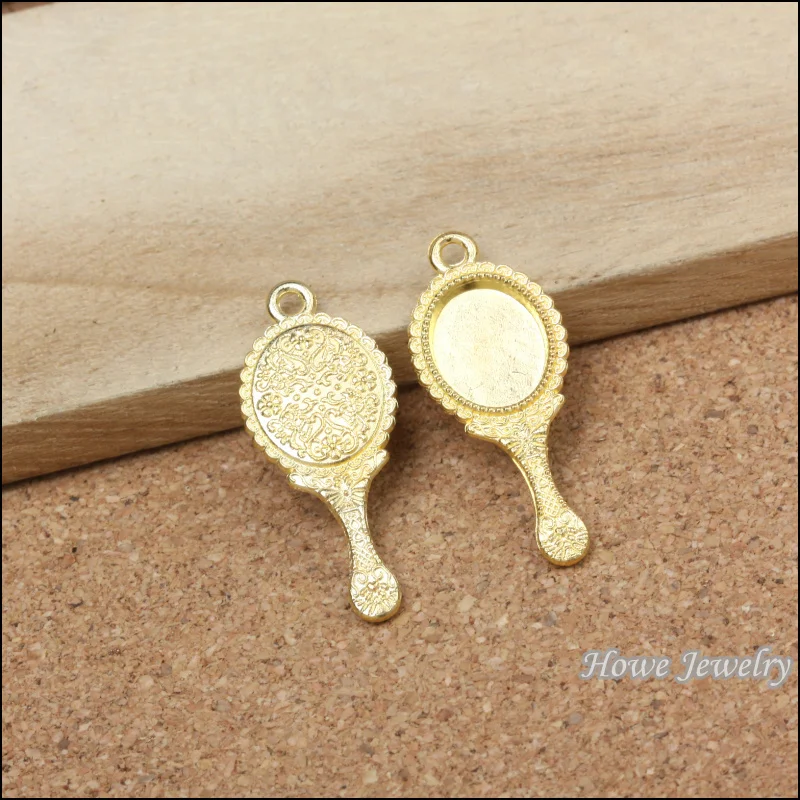 100 pieces (mirror) vintage zinc alloy charm metal pendant DIY jewelry discovery making accessories