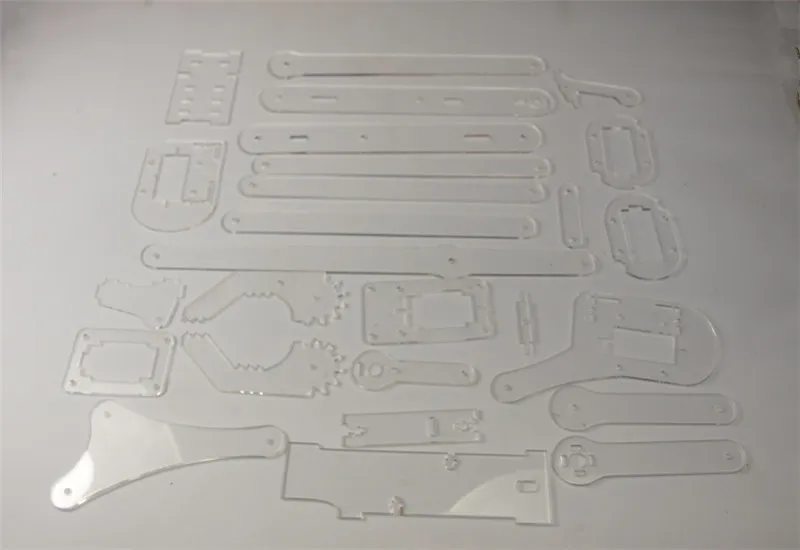 DIY meArm Max Bigger Badder Robot Arm mechanical acrylic plate kit/set 3mm laser cut acrylic plate kit big claws/ sticks parts