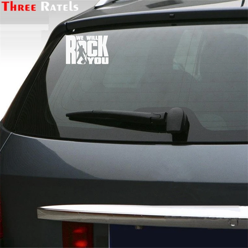 Three Ratels TZ-1371# 15*22cm 1-3 Pieces Car Stickers We Will Rock You Funny Car Sticker Auto Decals