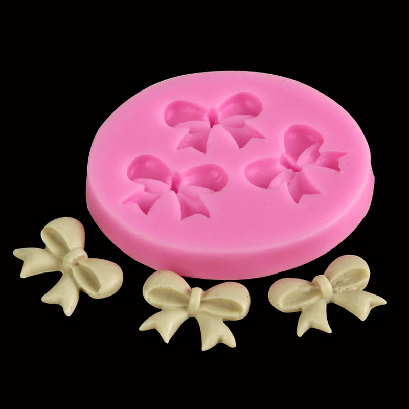 1pc Bow Design Silicone Mold Cake Decorating Tools Baking Fondant Chocolate SugarCraft Mould MF146