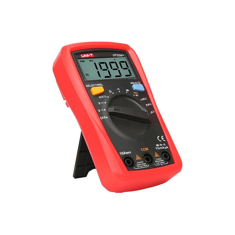 UNI-T UT33A+ Palm Size Digital Multimeter Tester Backlight AC DC Voltmeter Ammeter Ohmmeter Capacitance Meter