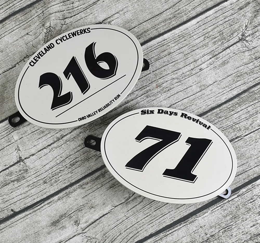 Cafe Racer Motorcycle Table Number No.71 Tracker Scrambler Vintage Style 2PCS COFFEE