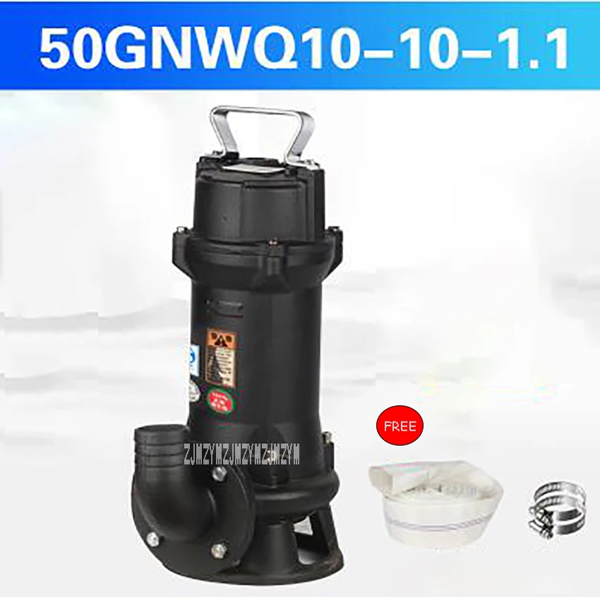 50GNWQ10-10-1.1 Cutting Sewage Pump Automatic Waste Water Pump Small Household Septic Tank Sewage Pump Sewage Pump 220V 1100W