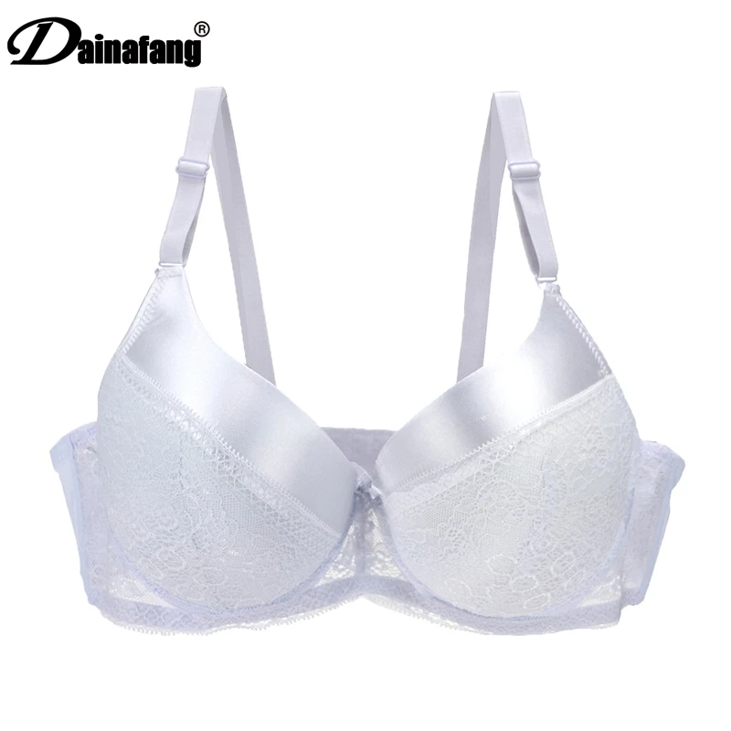 DaiNaFang Brand BCDE Cup Large Size Bras Back Closure Womens Underwear  Bow Push Up Sexy Lady Female Lingerie Brassiere