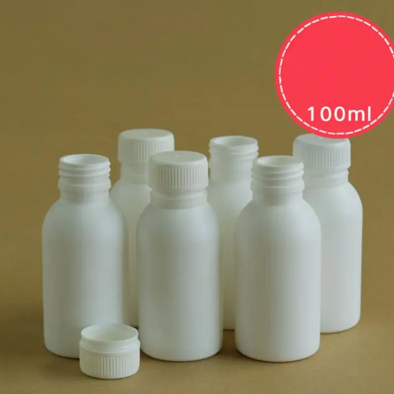 100ml White Plastic Empty Bottles Jar Creams powders bath salts Empty Cosmetic Containers F20173604