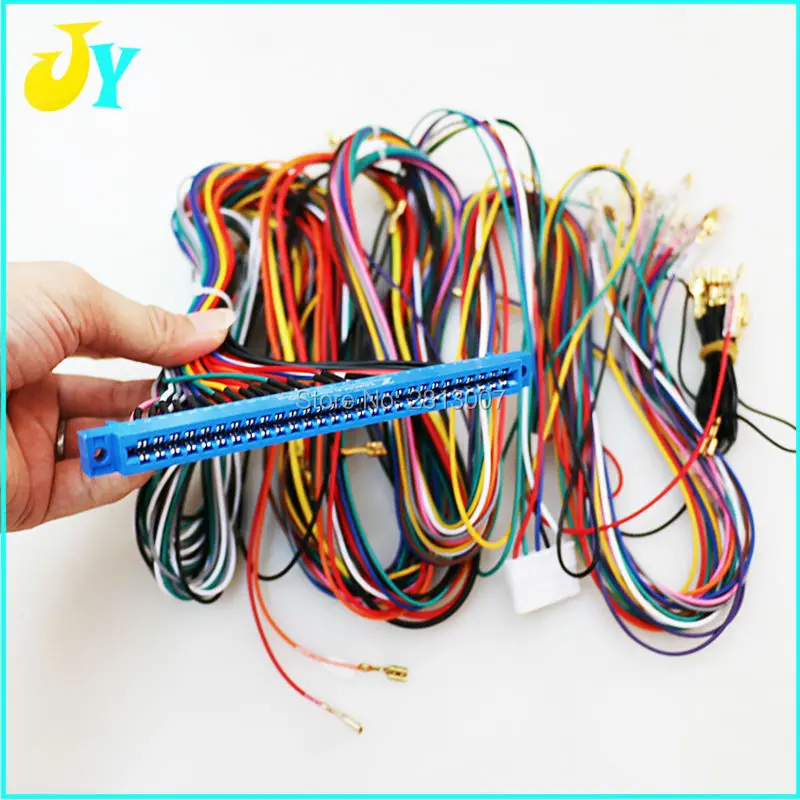 Free shipping 2 HAPP style Joystick 16 American push button with microswitch 1 jamma wire for DIY Arcade cabinet kit