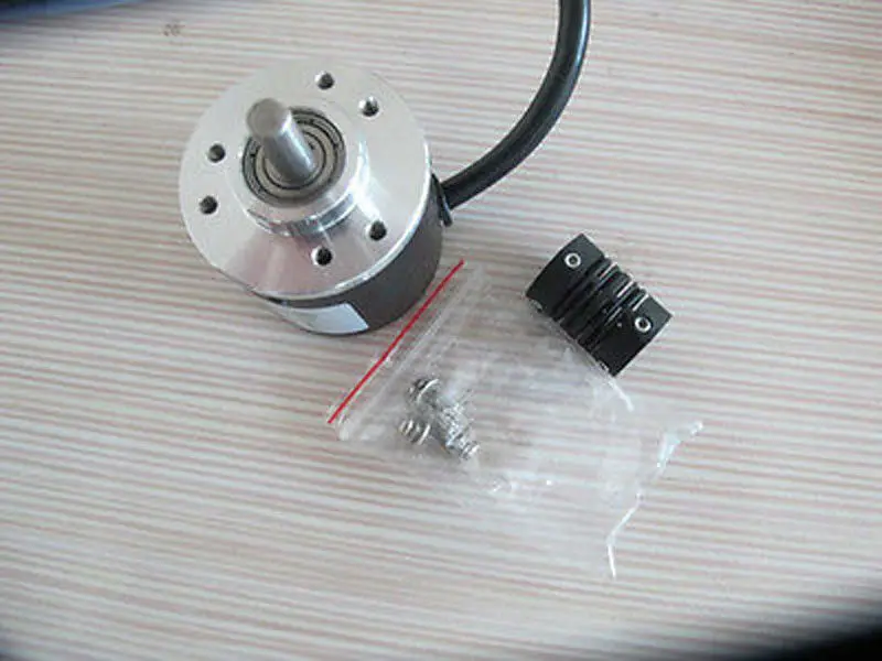 Encoder 100 P/R 360 P/R 400P/R 600P/R Incremental Rotary Encoder AB phase encoder 6mm Shaft + coupling 5V -24V 12V