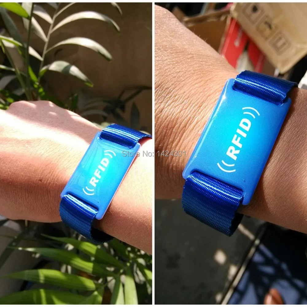 (10pcs) Nylon 13.56MHz S50 RFID Wristband Bracelets In Access Control