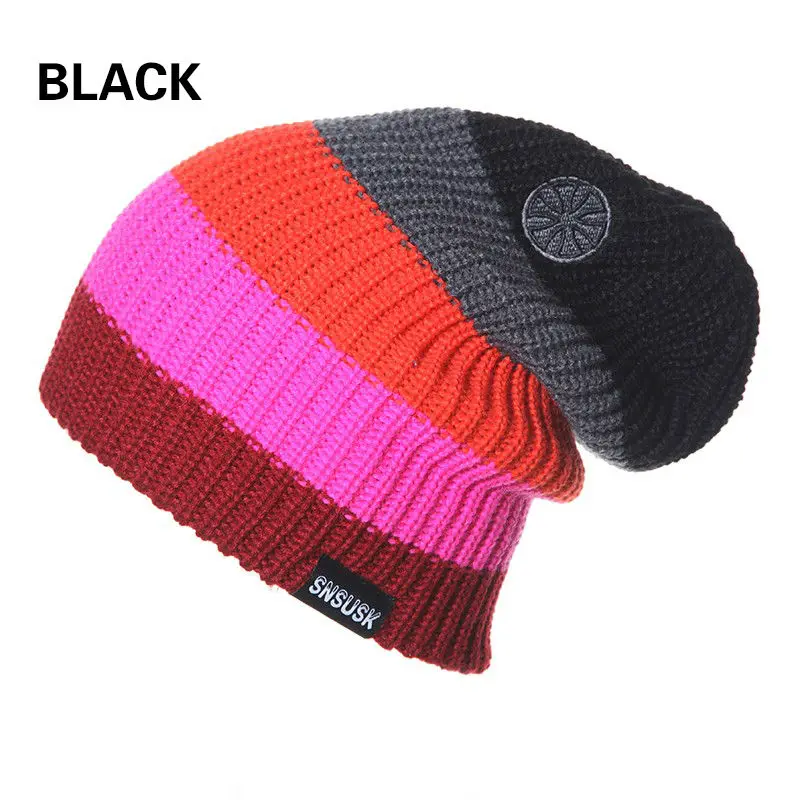 Men Women Skiing Warm Winter Hats Knitting Skating Skull Caps For Woman Turtleneck  Beanies Hat Snowboard Ski Cap